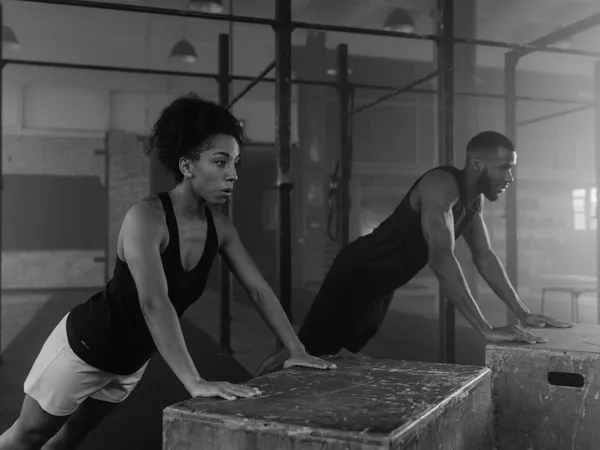 Duo training bij D-Healthy met twee sporters